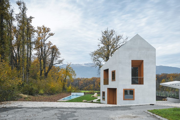 Clavienrossier Architects Urhuette und Villa Fassade