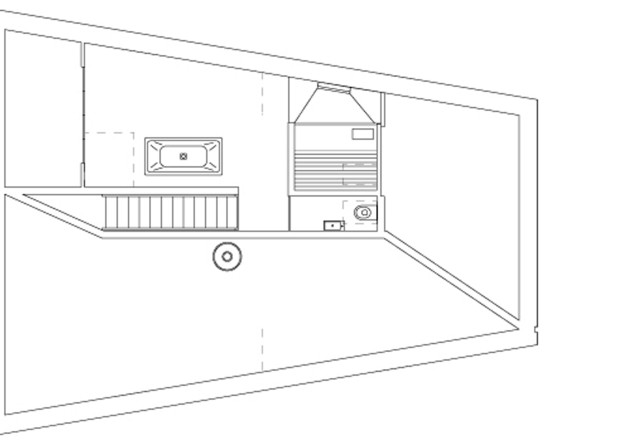 Hurst Song Architekten Betonhaus in den Bergen Grundriss Obergeschoss