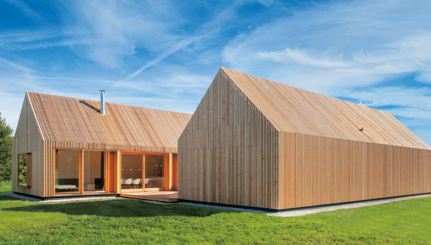 Holzhaus mit Hof | Moderne Einfamilienhäuser