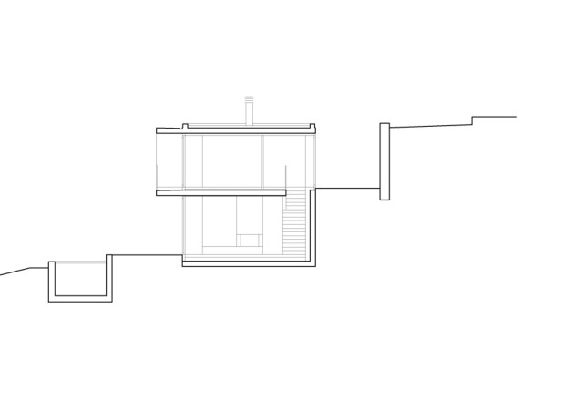 Michele Arnaboldi Architetti Villa am See Querschnitt