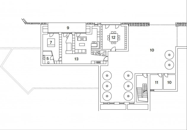 Bergmeisterwolf Architekten wohnen am Weinberg Grundriss Untergeschoss