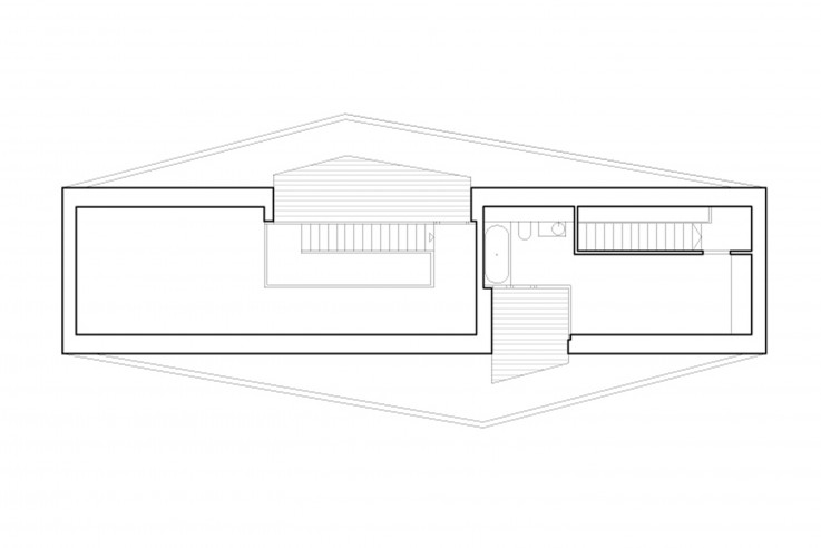 Clavienrossier Architectes Urhuette und Villa Grundriss Dachgeschoss