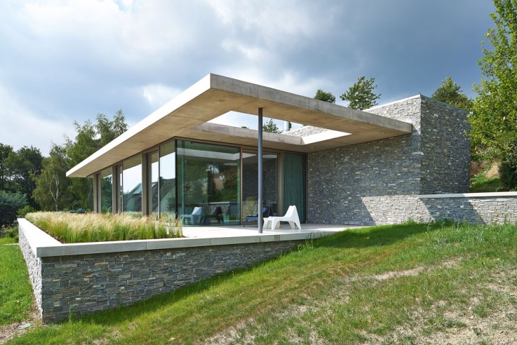 Pape Pape Architekten Rheinblick Terrasse