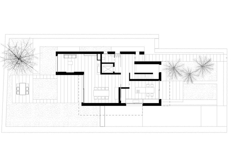 Beer Architektur Staedtebau wie ein Felsen im Garten Grundriss Erdgeschoss