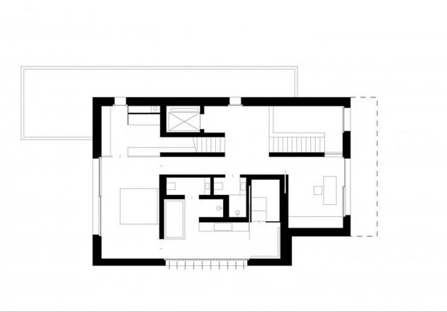 Beer Architektur Staedtebau wie ein Felsen im Garten Grundriss erstes Obergeschoss