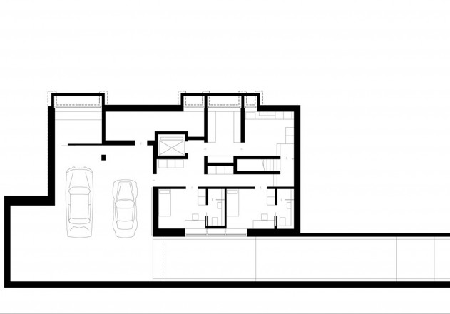 Beer Architektur Staedtebau wie ein Felsen im Garten Grundriss Untergeschoss