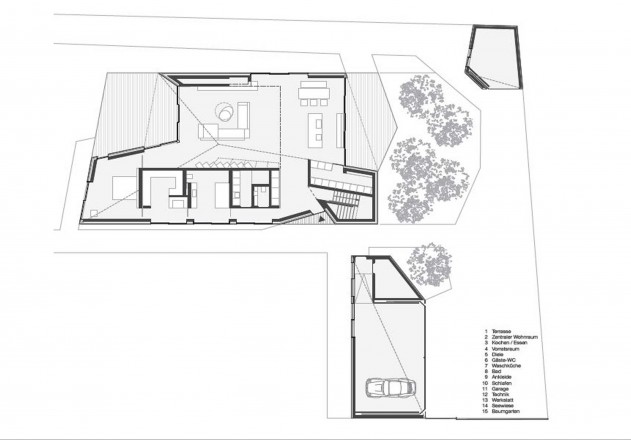 Biehler Weith Associated wohnen auf der Insel Grundriss Erdgeschoss