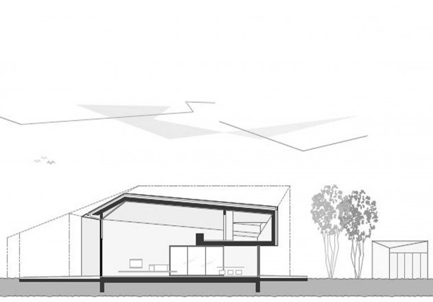 Biehler Weith Associated wohnen auf der Insel Laengsschnitt