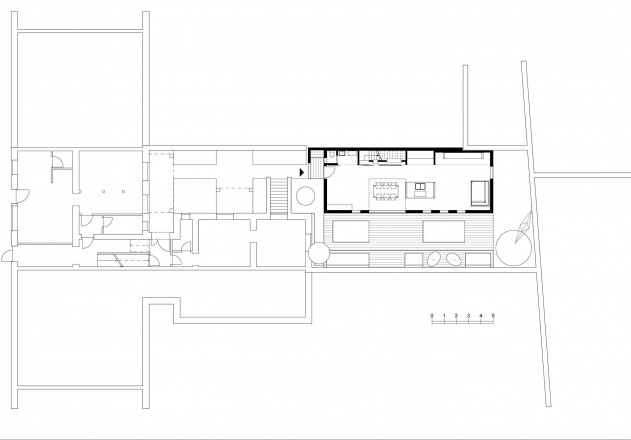 Buddenberg Architekten Einfamilienhaus im Hinterhof Grundriss Erdgeschoss