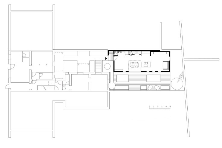 Buddenberg Architekten Einfamilienhaus im Hinterhof Grundriss Erdgeschoss