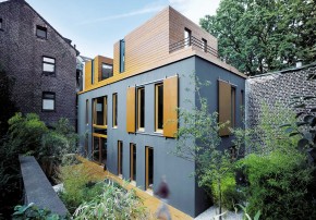 Buddenberg Architekten Einfamilienhaus im Hinterhof zweigeschossiges Wohnhaus