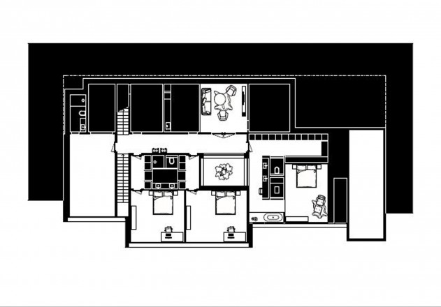 Think Architecture Waldbuehne und Bergblick Grundriss Obergeschoss