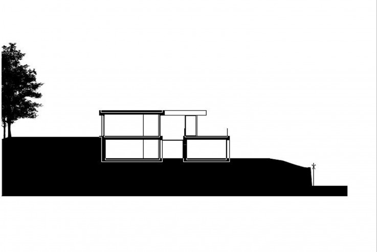 Think Architecture Waldbuehne und Bergblick Schnitt