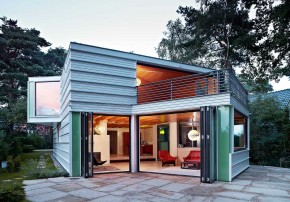 Archibaldbüro Katrin Oggesen kleines Haus aus Holz aussen Fassade