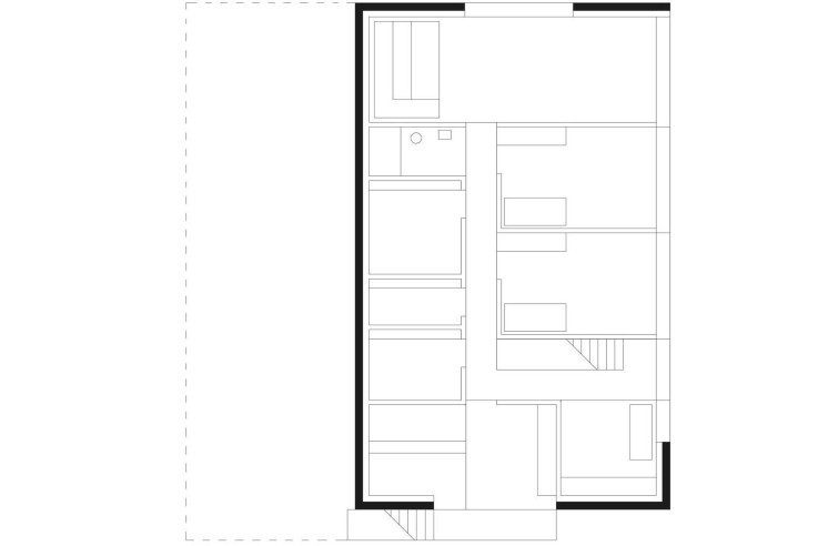 Marte Marte Betonhaus in der Landschaft Grundriss Erdgeschoss