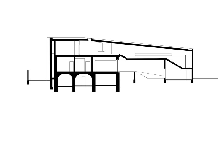 Meixner Schlueter Wendt ein Innenstadthaus Laengsschnitt