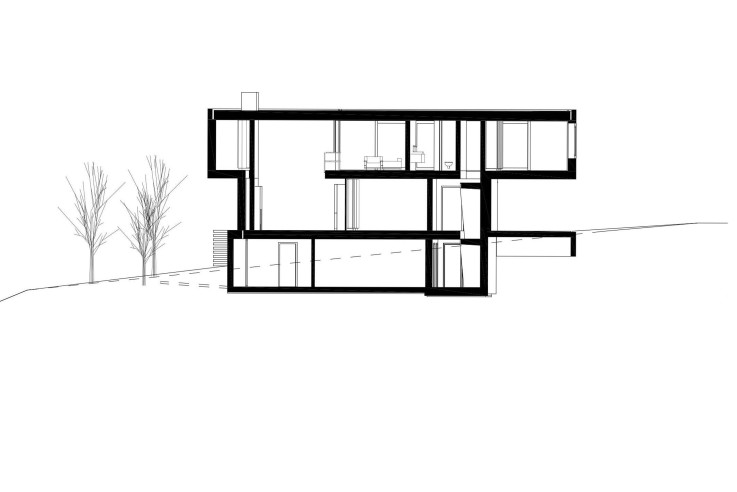 Werknetz Architektur kleines Haus fuer Zwei Schnitt