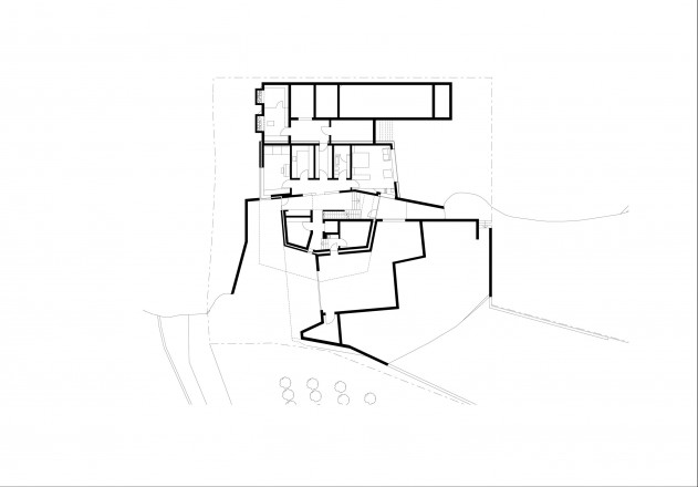 Architekten Kerschbaumer Pichler Partner Klimahaus aus Beton Grundriss Untergeschoss