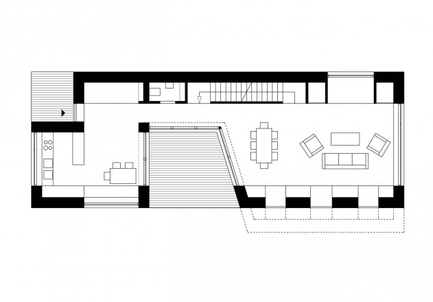 Hein Troy Architekten CO2 neutrales Holzhaus Grundriss Erdgeschoss