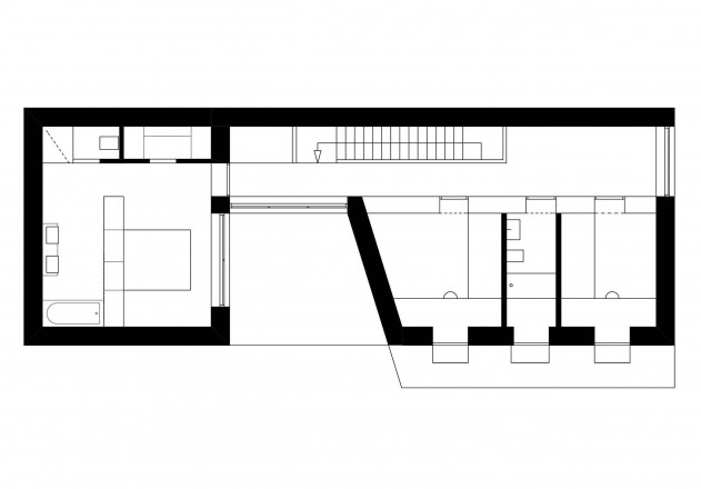 Hein Troy Architekten CO2 neutrales Holzhaus Grundriss Obergeschoss
