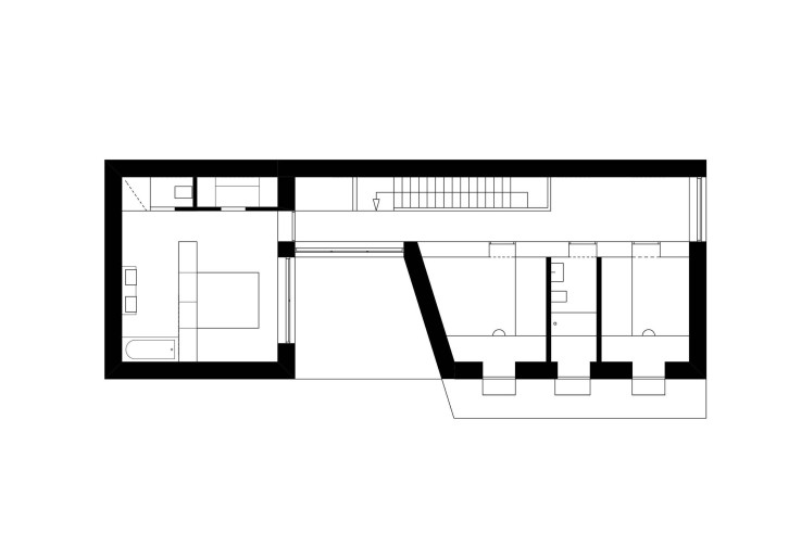 Hein Troy Architekten CO2 neutrales Holzhaus Grundriss Obergeschoss