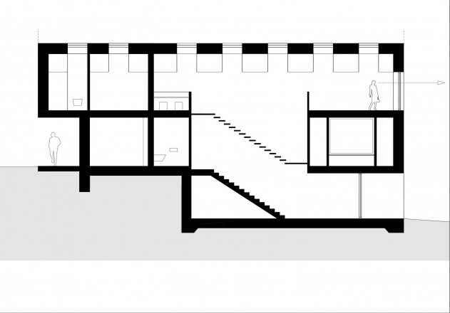 Hein Troy Architekten CO2 neutrales Holzhaus Schnitt