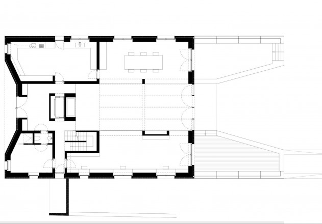 Tillmann Wagner Architekten Mehrgenerationen-Villa am See Grundriss Erdgeschoss