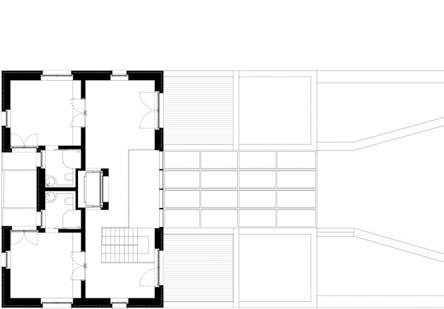 Tillmann Wagner Architekten Mehrgenerationen-Villa am See Grundriss zweites Obergeschoss