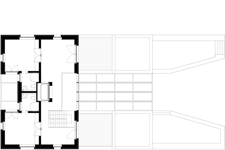 Tillmann Wagner Architekten Mehrgenerationen-Villa am See Grundriss zweites Obergeschoss