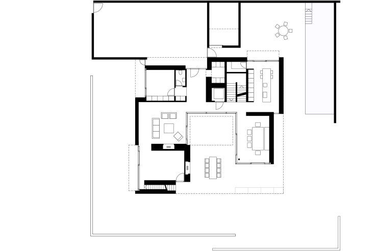 Wild Baer Heule Verzahnung mit dem Aussenraum Grundriss Erdgeschoss