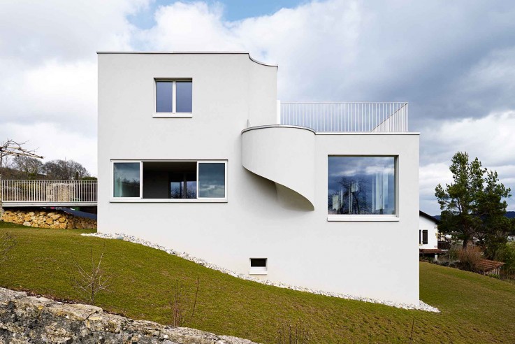 Etienne Descloux eine moderne Burg Wendeltreppe