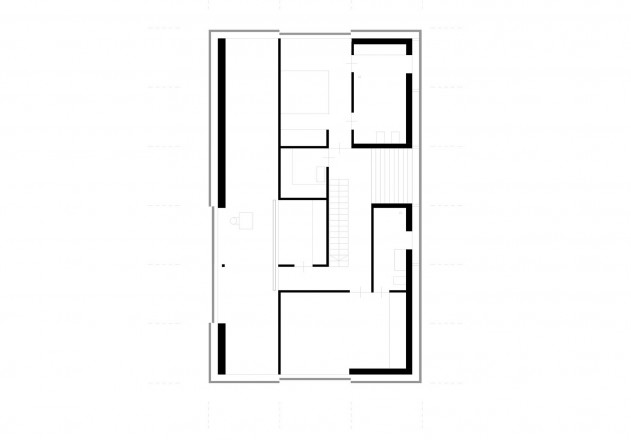 Julia Bergmann Kleyer Koblitz Architekten Wohnkubus Grundriss Obergeschoss