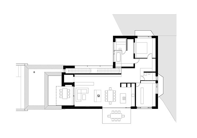 Berschneider + Berschneider Einfamilienhaus Kuben Grundriss  OG 3