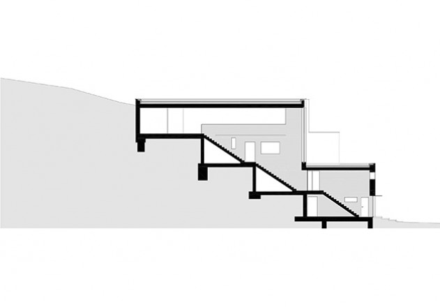 Berschneider + Berschneider Einfamilienhaus Kuben Schnitt