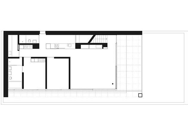 e2a Architekten Sichtbetonbaus Grundriss Dachgeschoss