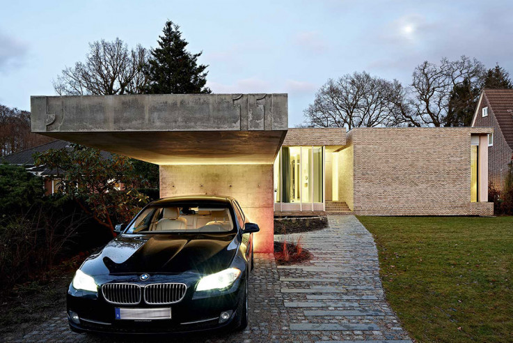 La'ket Architekten Atrienhaus Backsteinbau Flachbau