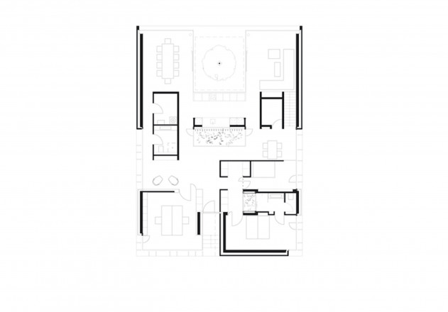 La'ket Architekten Atrienhaus  Grundriss EG