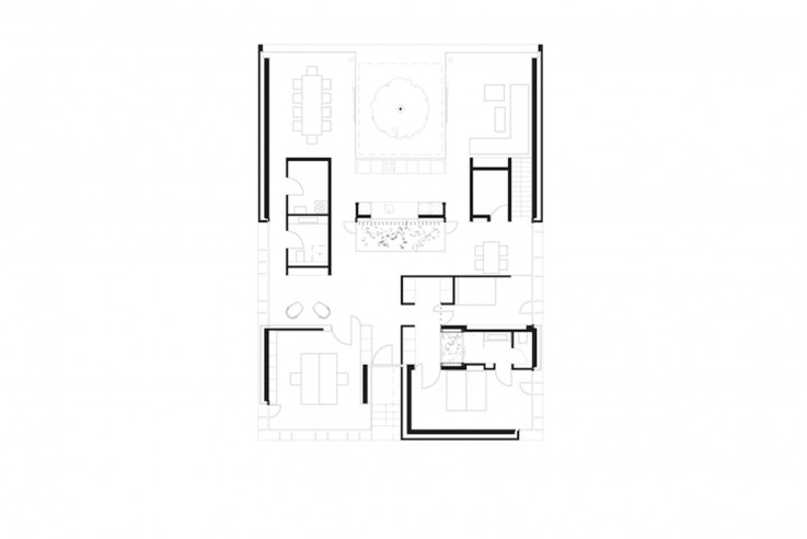 La'ket Architekten Atrienhaus  Grundriss EG