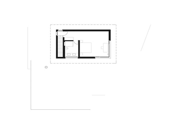 Meier Architekten kleiner Pavillon Zürichsee Grundriss OG