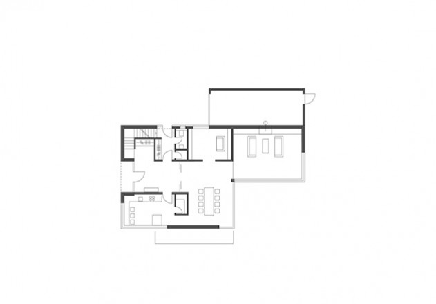 hmarchitekten weisse Villa Hamburg Grundriss EG