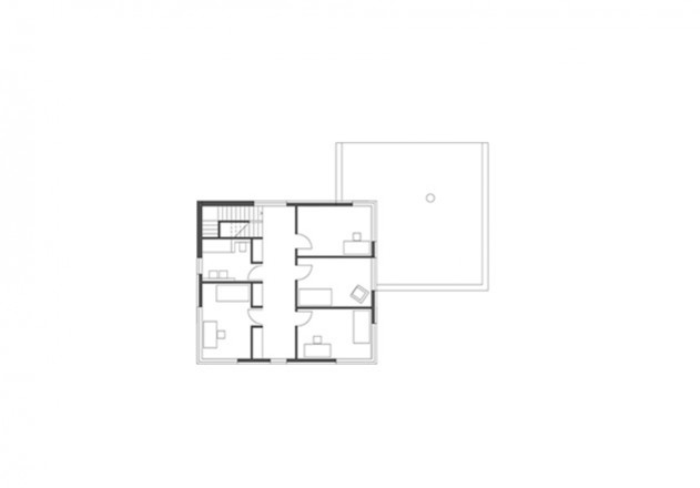 hmarchitekten weisse Villa Hamburg Grundriss OG