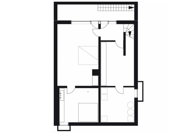 Neutard Schneider Architekten puristisches Einfamilienhaus Grundriss UG