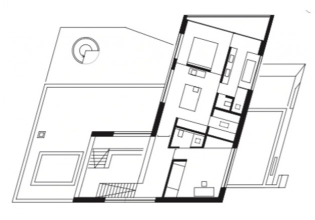 Biehler Weith Associated Beton Villa Grundriss OG