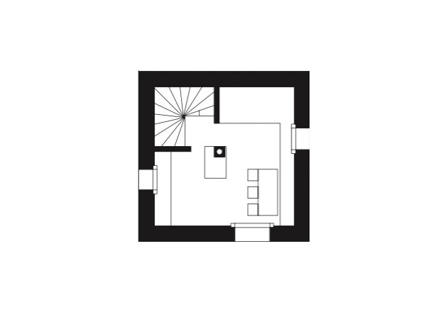 Marte Marte Architekten kleine Berghütte Grundriss 2. OG