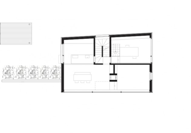 Albertin Partner Architekten Einfamilienhaus Holzelementbauweise Grundriss EG