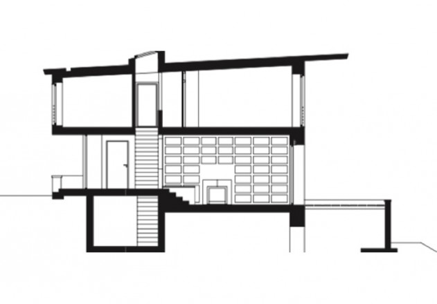 JL Architekten moderner Ziegelbau Einfamilienhaus Schnitt