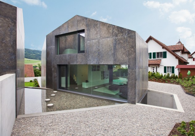 L3P Architekten zwei Minergiehäuser Aussenansicht Einfamilienhaus