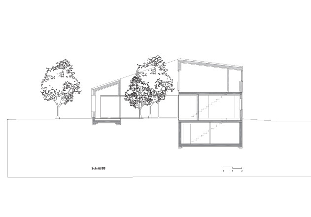 Bernardo Bader Hofhaus Holzelementfassade Schnitt