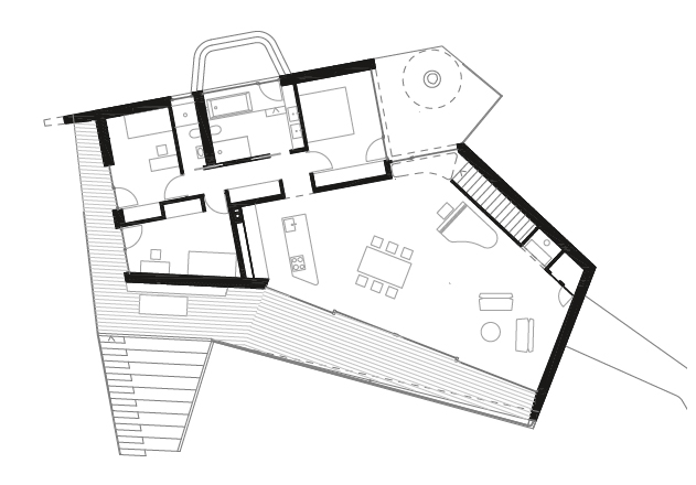 LOVE architecture and urbanism Villa mit Pool Graz Obergeschoss