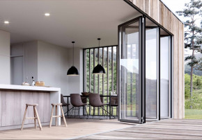 Solarlux Glas-Faltwand barrierefrei bauen